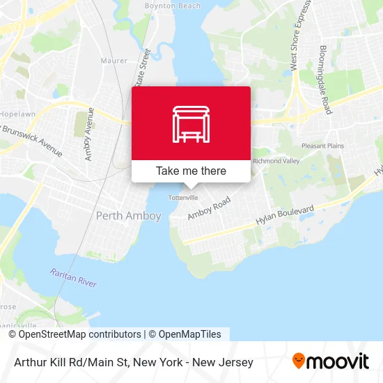 Arthur Kill Rd/Main St map