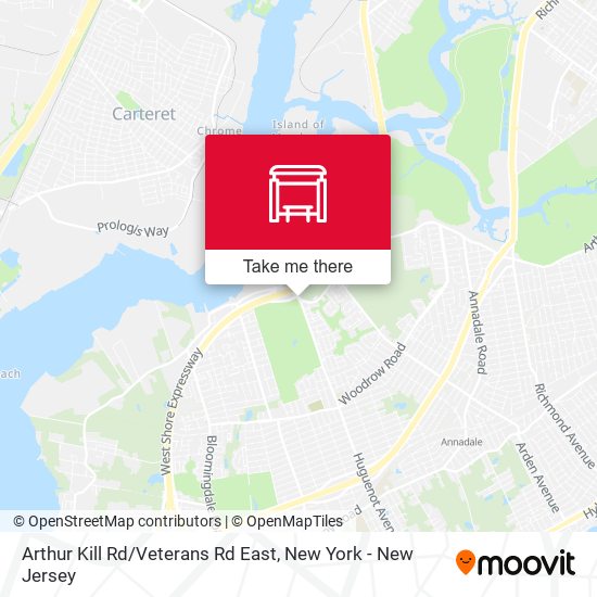Arthur Kill Rd / Veterans Rd East map