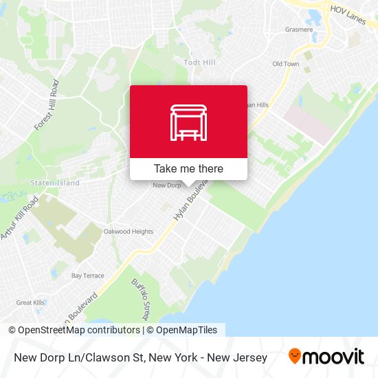 Mapa de New Dorp Ln/Clawson St