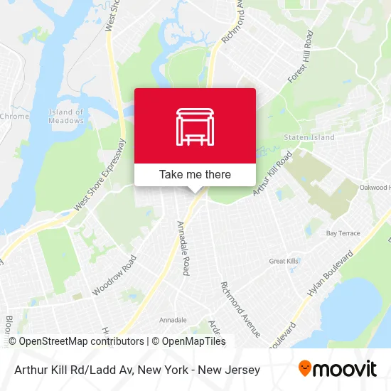 Arthur Kill Rd/Ladd Av map