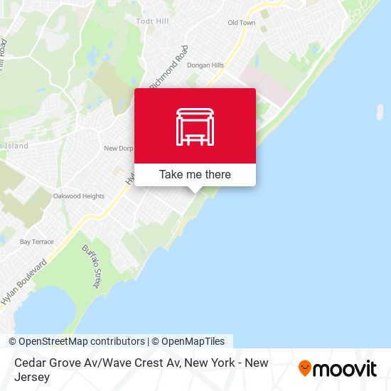 Cedar Grove Av/Wave Crest Av map