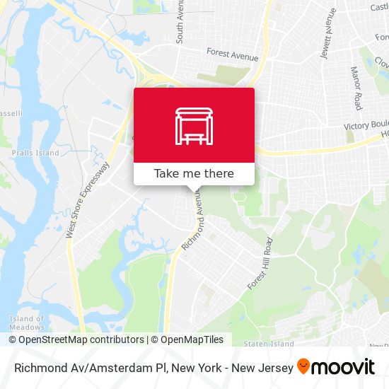 Richmond Av/Amsterdam Pl map