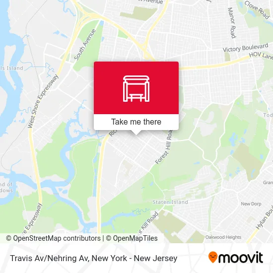 Travis Av/Nehring Av map