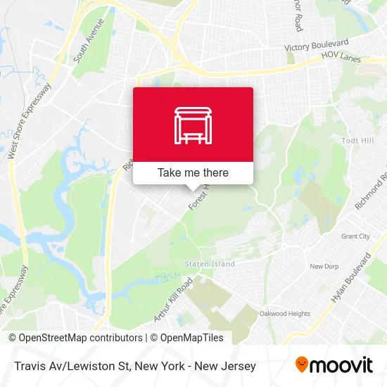 Travis Av/Lewiston St map