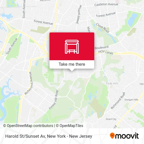 Harold St/Sunset Av map