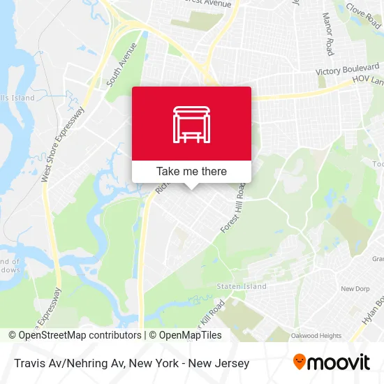 Travis Av/Nehring Av map