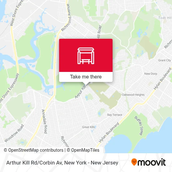 Arthur Kill Rd/Corbin Av map