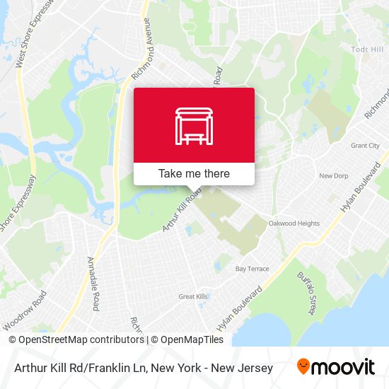 Arthur Kill Rd/Franklin Ln map