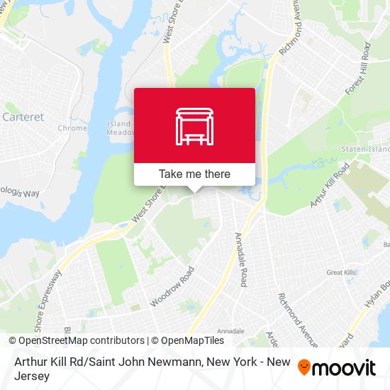 Arthur Kill Rd / Saint John Newmann map