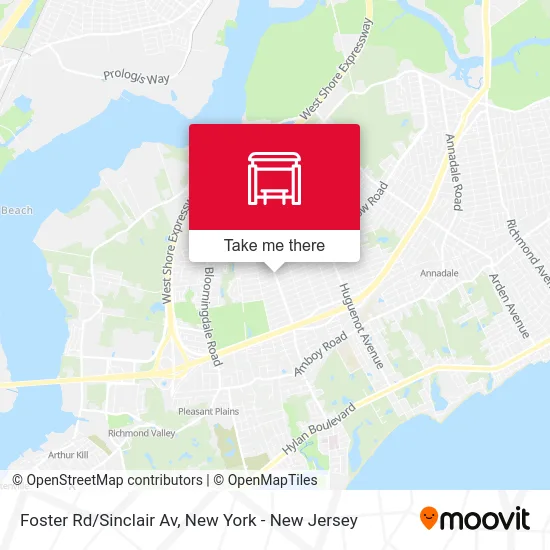 Foster Rd/Sinclair Av map