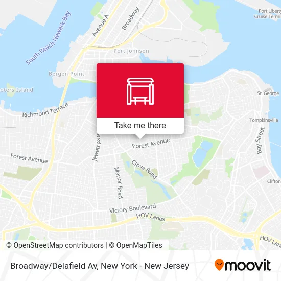 Broadway/Delafield Av map