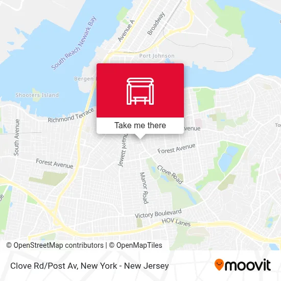 Clove Rd/Post Av map