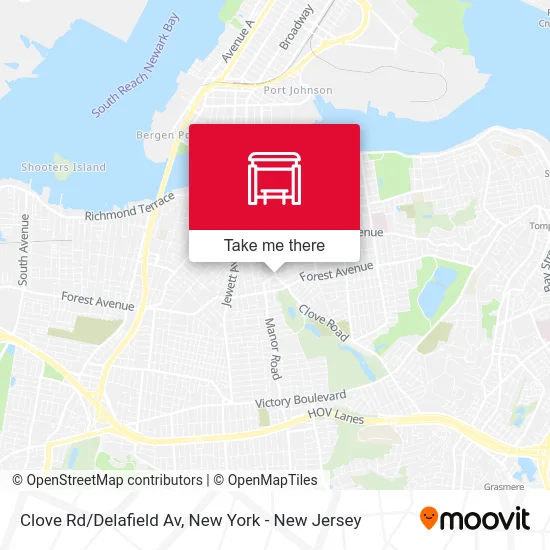 Clove Rd/Delafield Av map