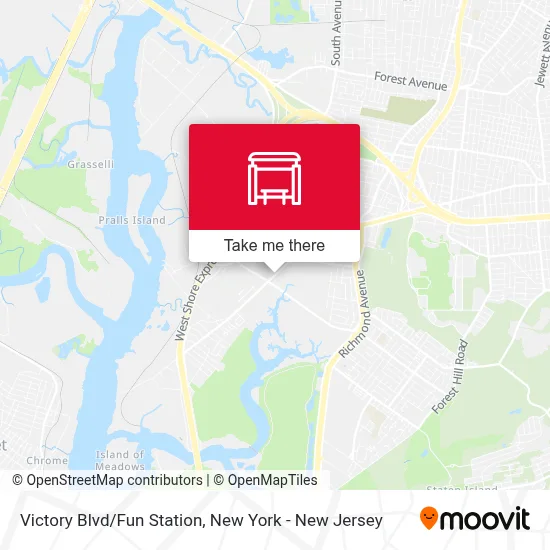 Victory Blvd/Fun Station map