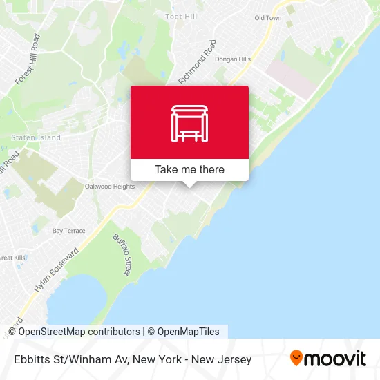 Ebbitts St/Winham Av map