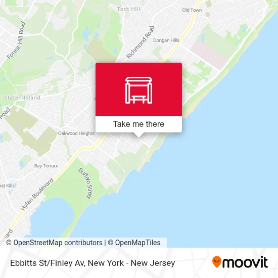 Ebbitts St/Finley Av map