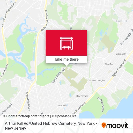 Mapa de Arthur Kill Rd / United Hebrew Cemetery
