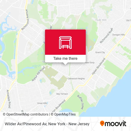 Wilder Av/Pinewood Av map