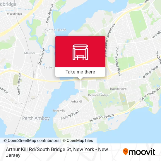 Arthur Kill Rd/South Bridge St map