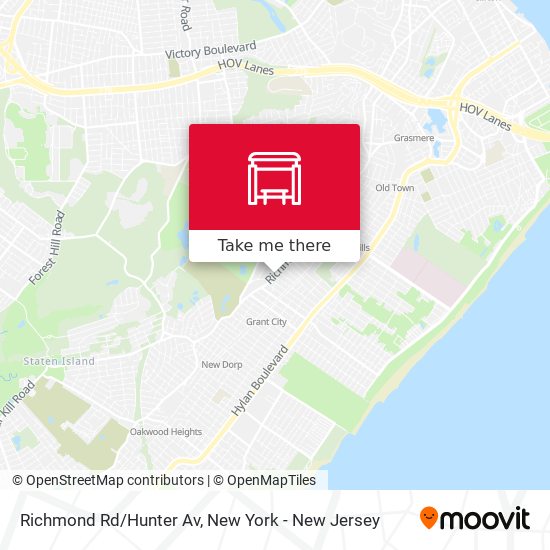 Richmond Rd/Hunter Av map