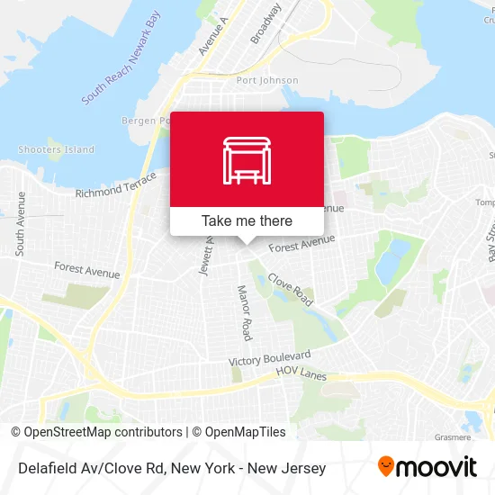 Delafield Av/Clove Rd map