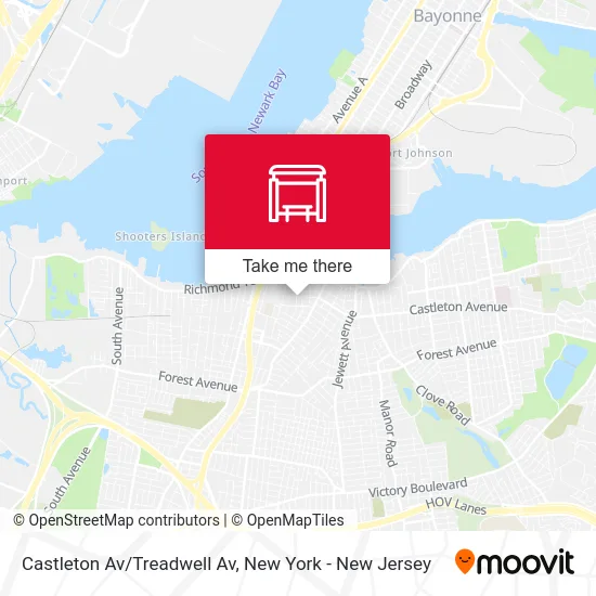 Castleton Av/Treadwell Av map