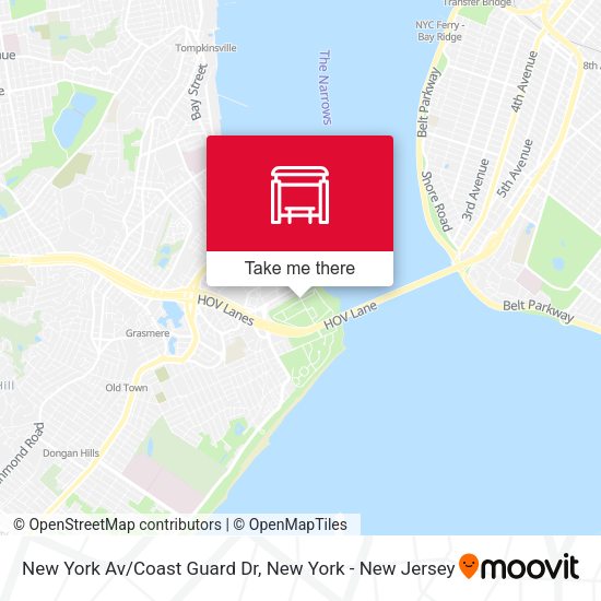 New York Av/Coast Guard Dr map