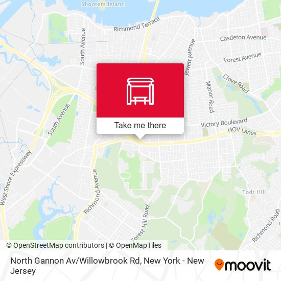 Mapa de North Gannon Av/Willowbrook Rd