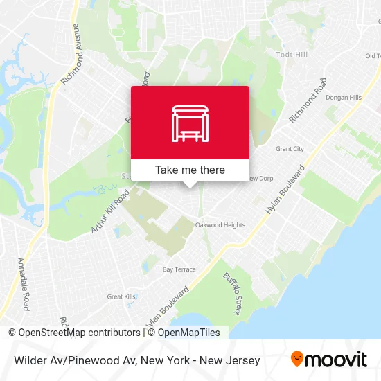 Wilder Av/Pinewood Av map
