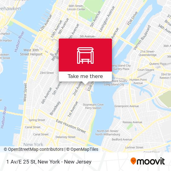 1 Av/E 25 St map