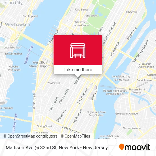 Madison Ave @ 32nd St map
