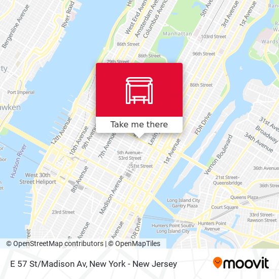 E 57 St/Madison Av map