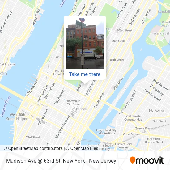Madison Ave @ 63rd St map
