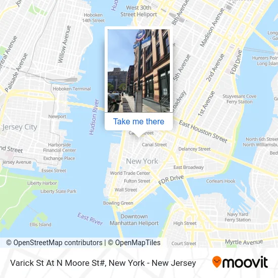 Varick St At N Moore St# map
