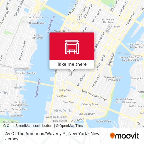 Av Of The Americas/Waverly Pl map