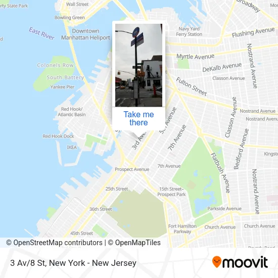 3 Av/8 St map