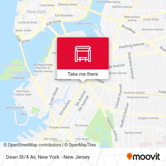Dean St/4 Av map