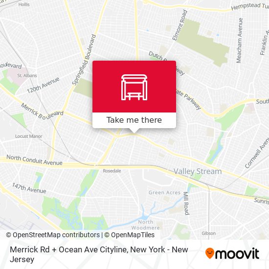 Merrick Rd + Ocean Ave Cityline map