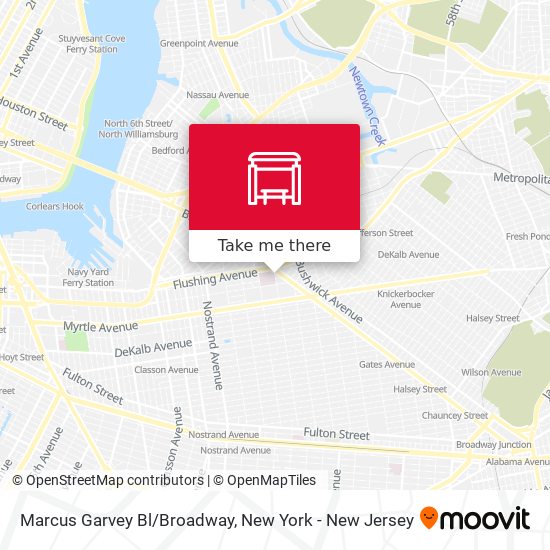 Mapa de Marcus Garvey Bl/Broadway
