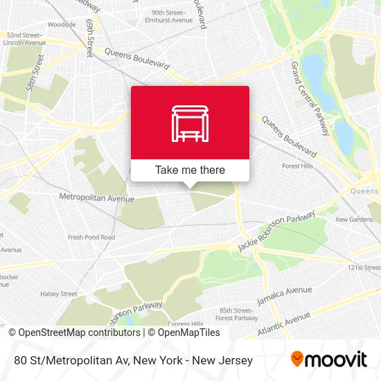 80 St/Metropolitan Av map