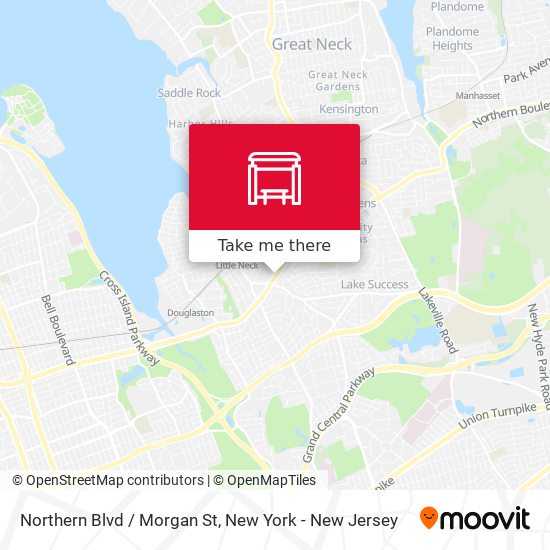 Mapa de Northern Blvd / Morgan St