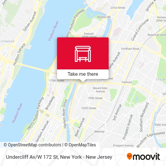 Undercliff Av/W 172 St map