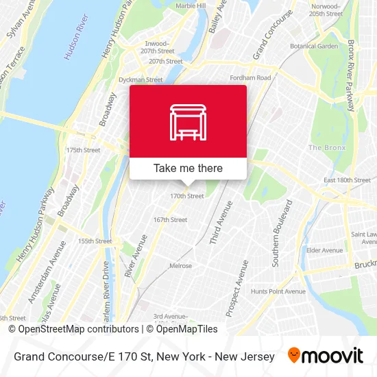 Grand Concourse/E 170 St map