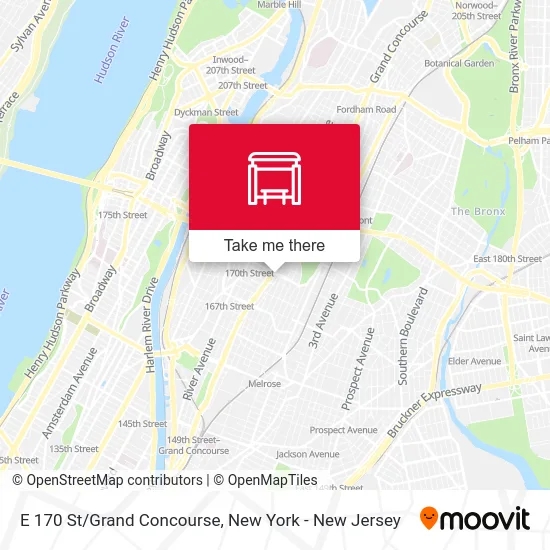 E 170 St/Grand Concourse map