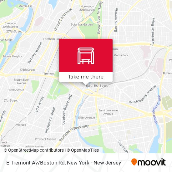 E Tremont Av/Boston Rd map