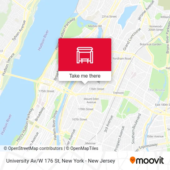 University Av/W 176 St map