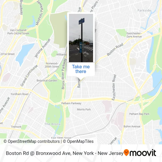 Boston Rd @ Bronxwood Ave map