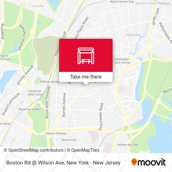 Boston Rd @ Wilson Ave map