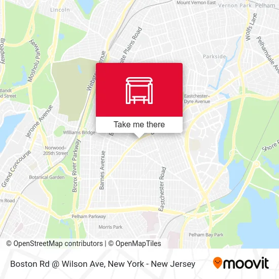 Boston Rd @ Wilson Ave map