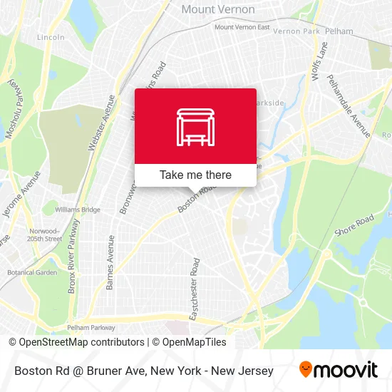 Boston Rd @ Bruner Ave map